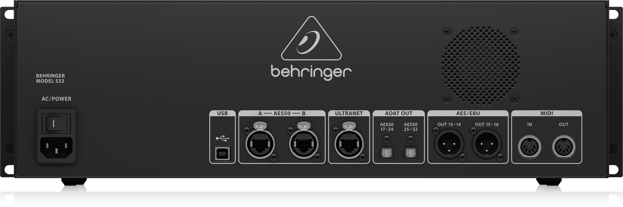 Behringer S32 I/O Box with 32 Remote-Controllable Midas Preamps, 16 Outputs and AES50 Networking featuring Klark Teknik SuperMAC Technology - Image 3