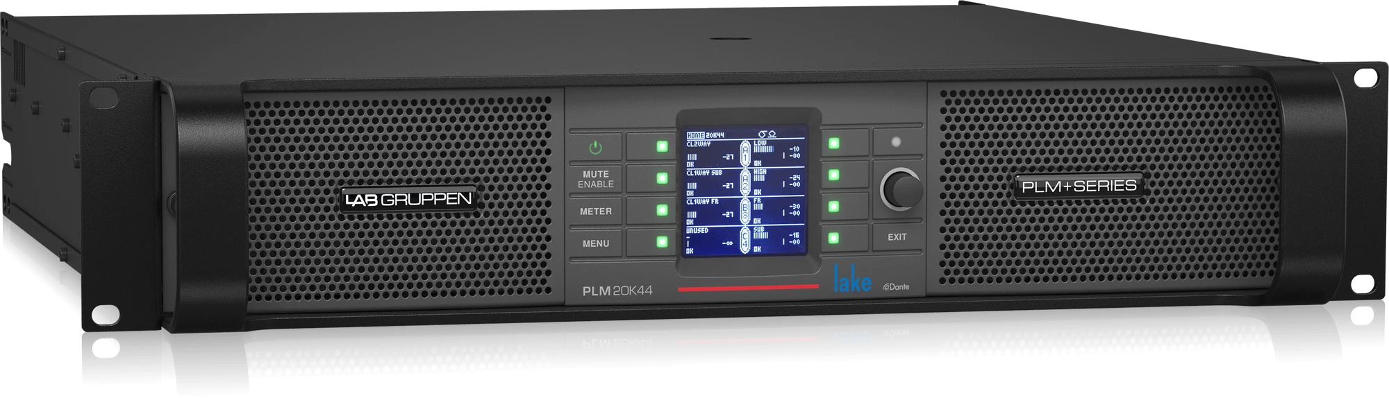 Lab Gruppen PLM 20K44 SP 20,000 Watt Amplifier with 4 Flexible Output Channels on Industry-Standard Twist-Lock Speaker Connectors, Lake Digital Signal Processing and Digital Audio Networking for Touring Applications - Image 2
